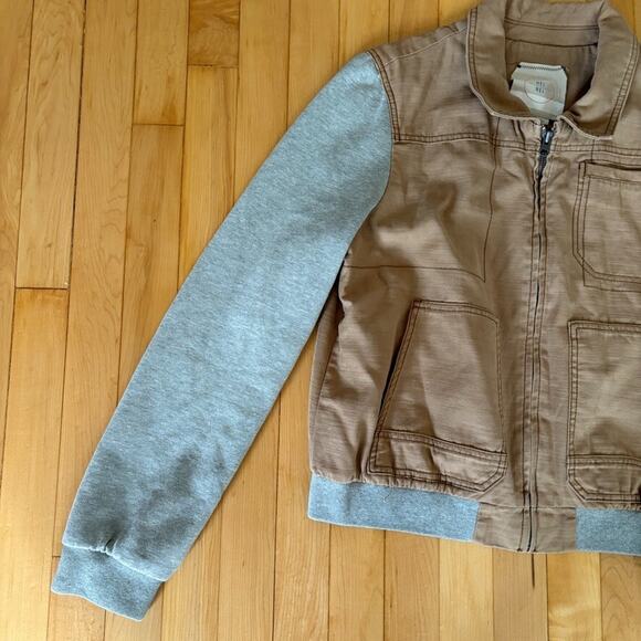 Anthropologie Hei Hei Excursion Bomber Jacket Women's L Coat Utility Collared - Picture 2 of 11